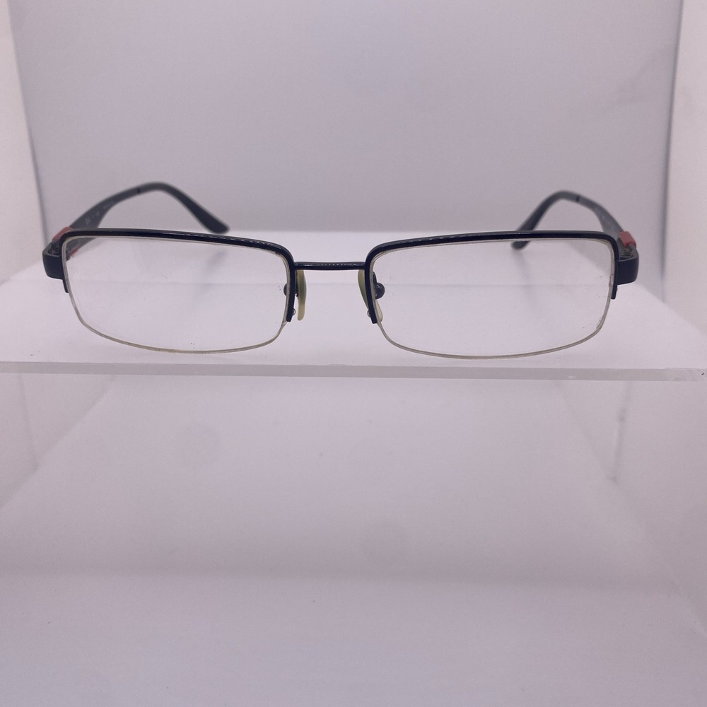Ray-Ban Eyeglasses FRAMES ONLY RB 6156 Half Rim 52-17-140 Black Red 481